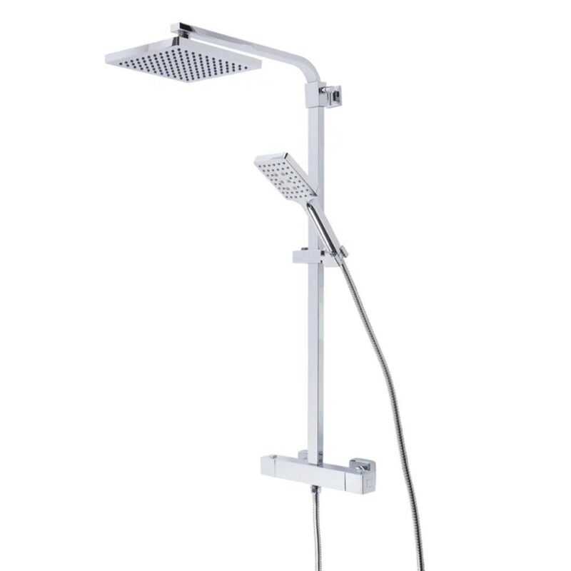 R2 Spirit Sqaure Bar Thermostatic Shower