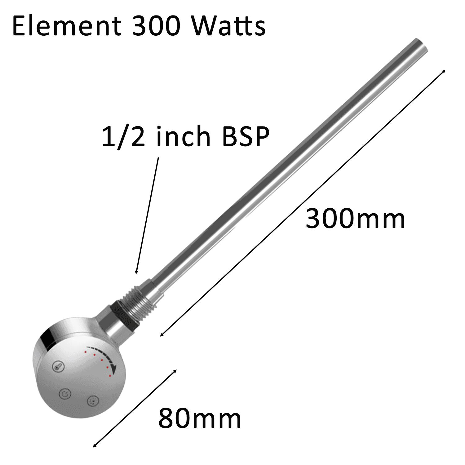K Vit Towel Rail Electric Thermostatic Element 300 Watt - Image 2