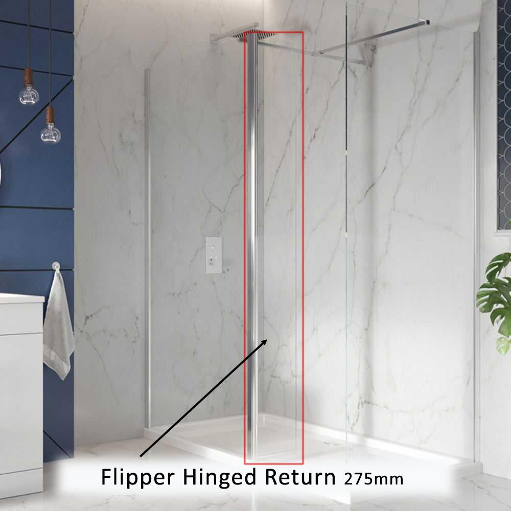 Wet Room Flipper Hinged Return