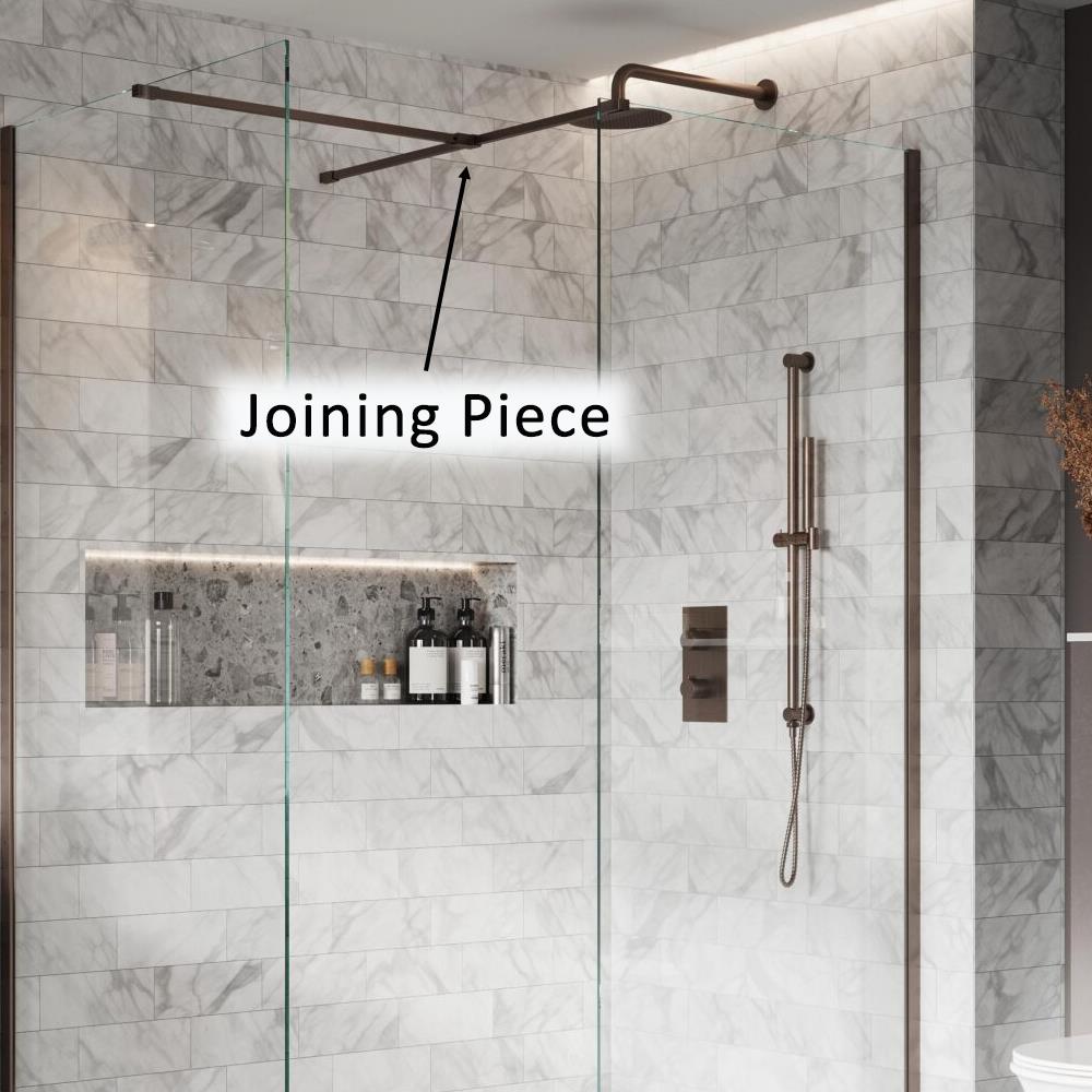 Wet Room Support Arm Joining Piece Gunmetal