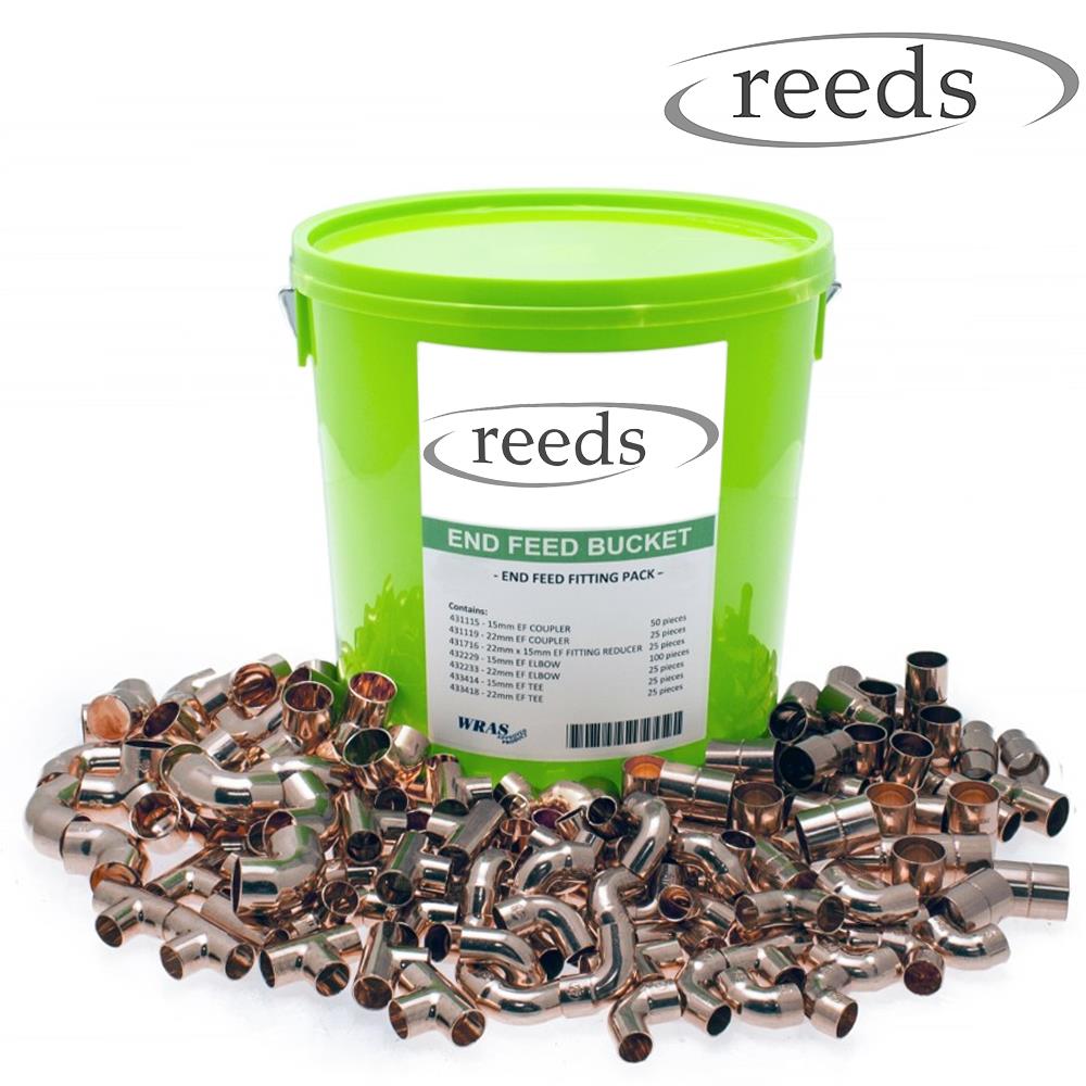 Copper Fittings Bucket 180 Fittings 15mm & 22mm Mixed End Feed Fittings - Image 5