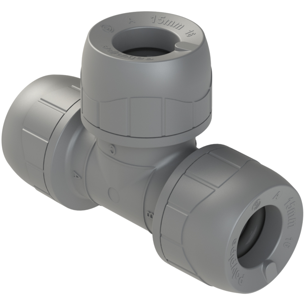Polyplumb 15mm Tee Push Fit