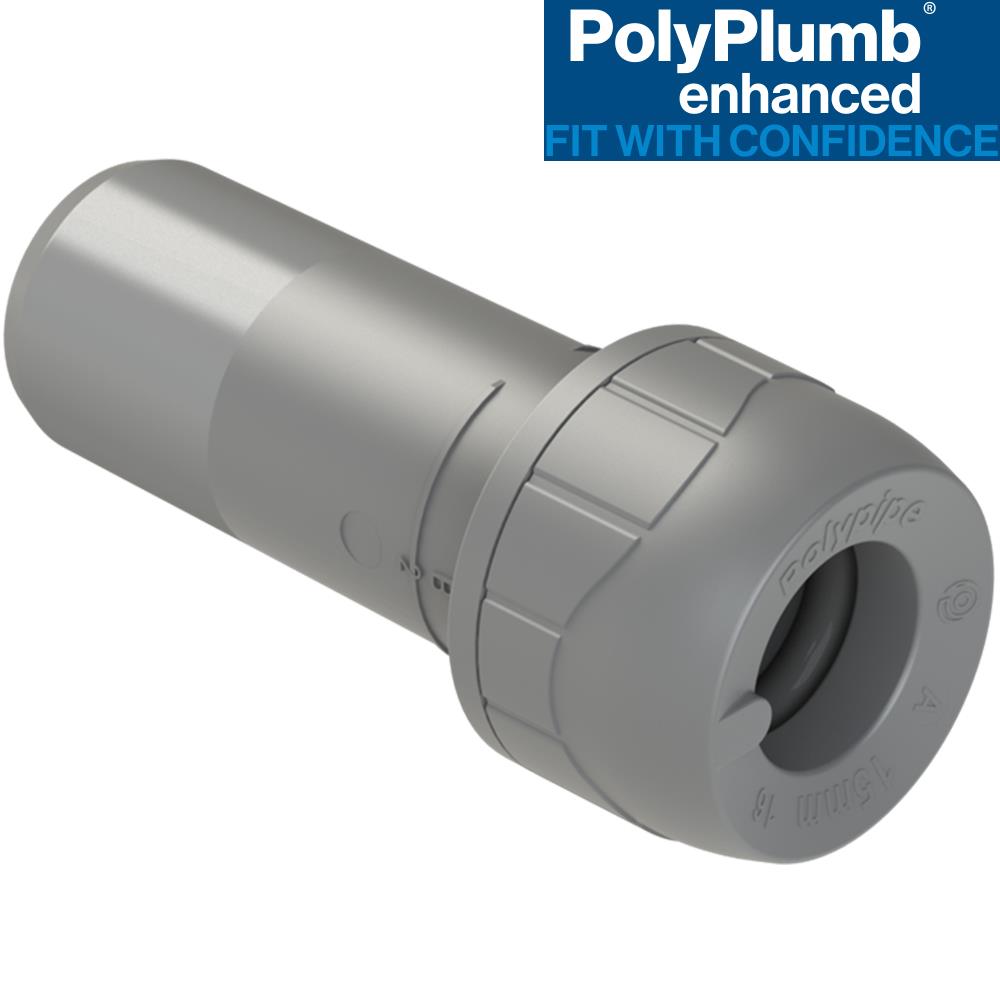 Polyplumb 15mm x 10mm Socket Reducer Push Fit - Image 4