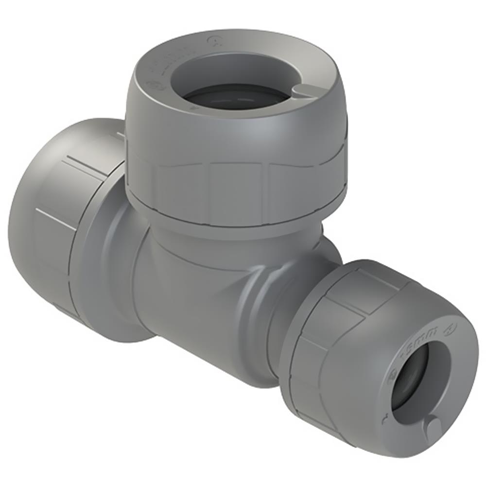 Polyplumb 15mm x 10mm x 15mm Reducing Tee