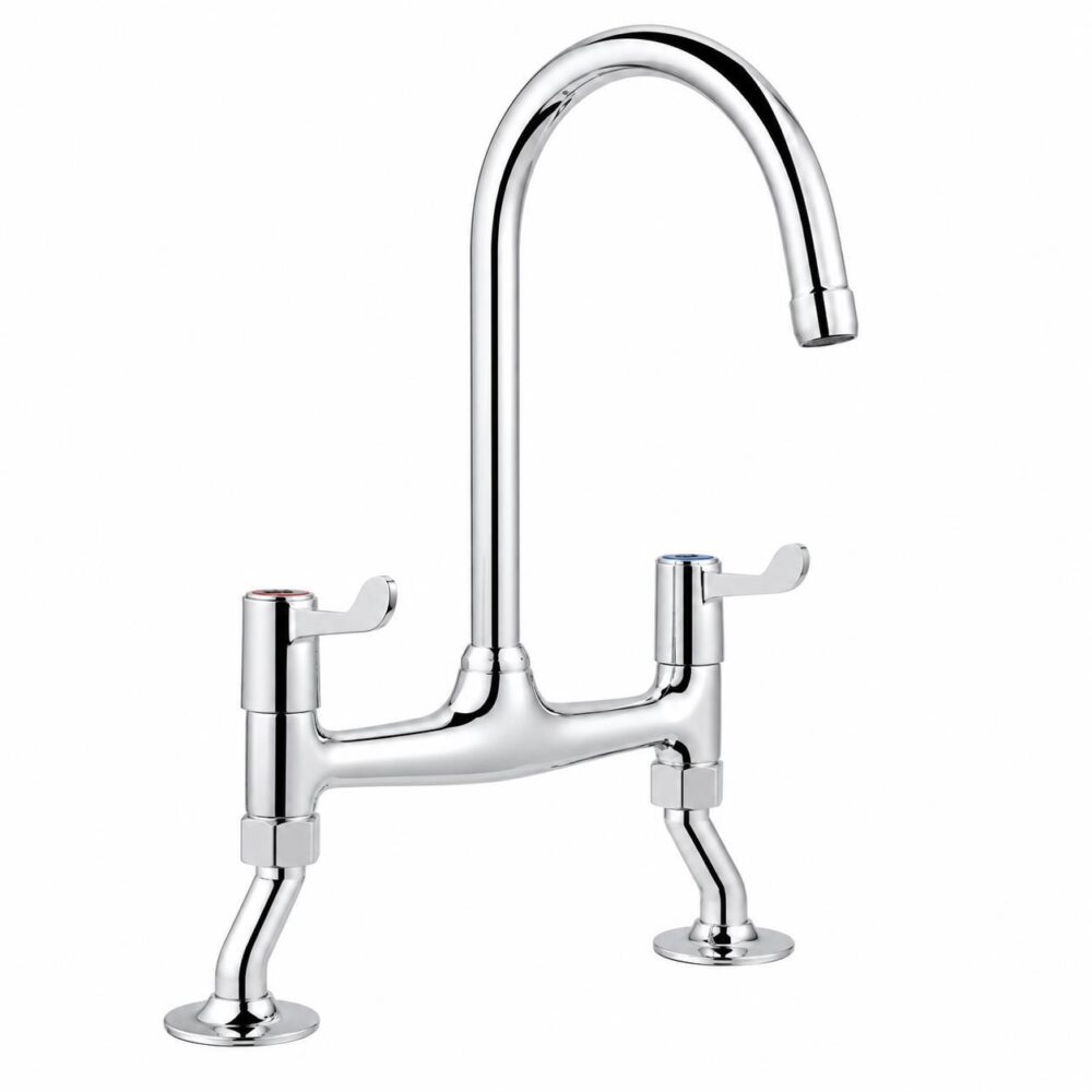 Deva DLT305B Contract 3 Inch Lever Action Bridge Sink Mixer