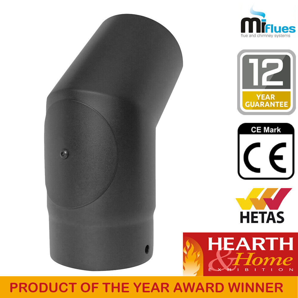 125mm Vitreous Enamel 33 Degree Elbow with Door - Image 2