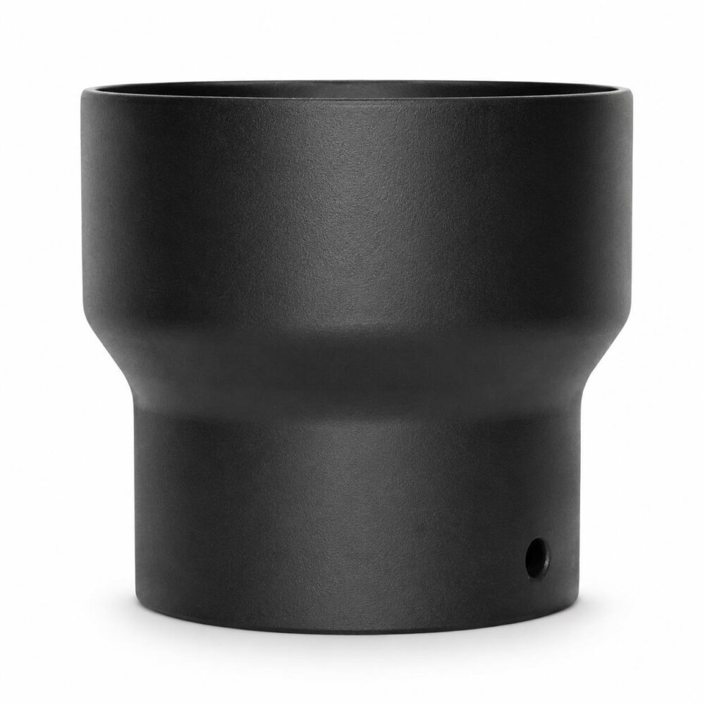 100mm to 125mm Black Stove Pipe Increaser | VIT-Smooth