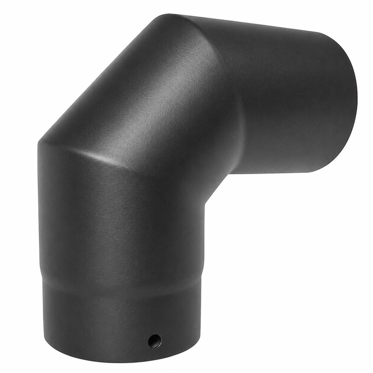 modern wood burning stove with matt black single wall stove flue pipe