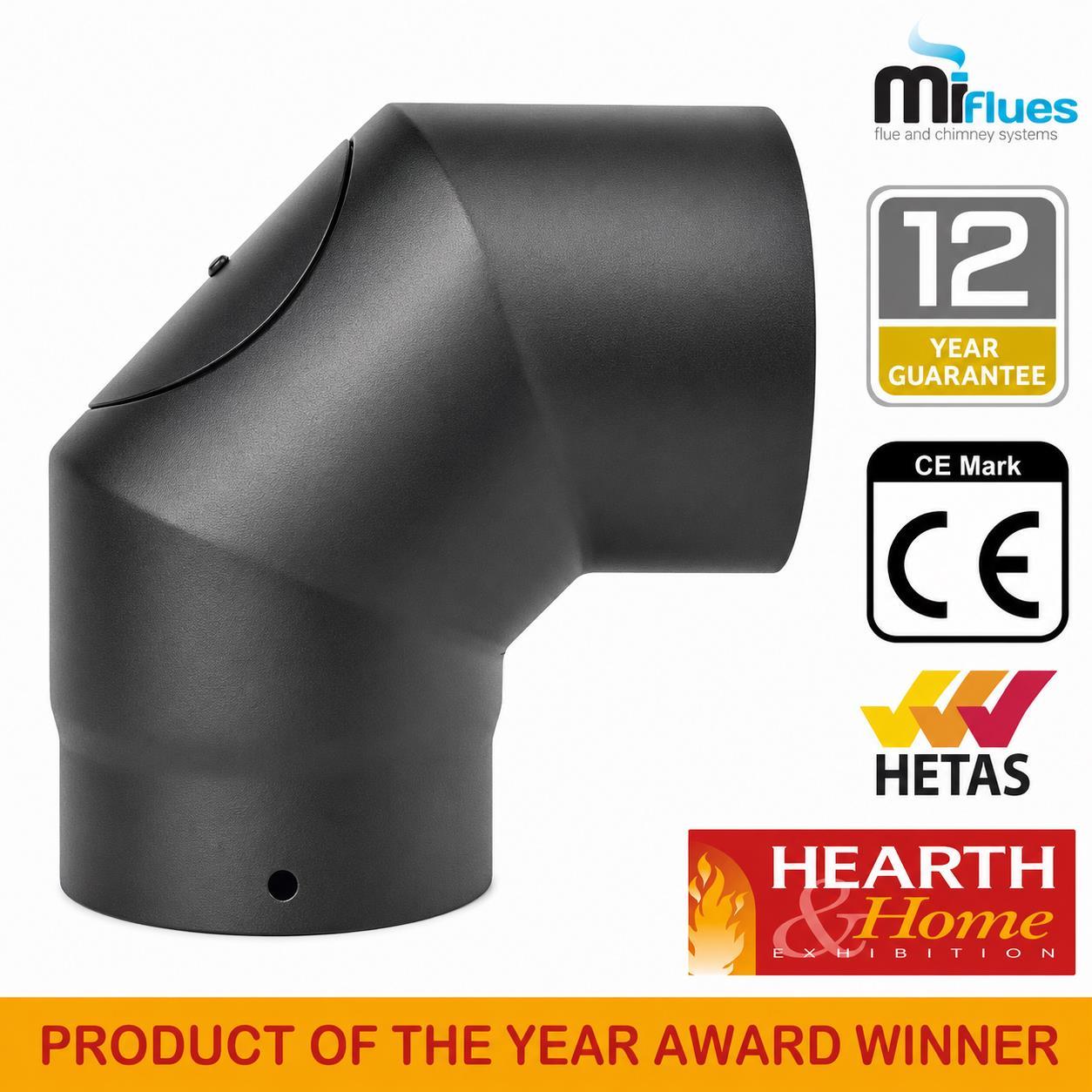 125mm Vitreous Enamel 90 Degree Elbow with Door - Image 3