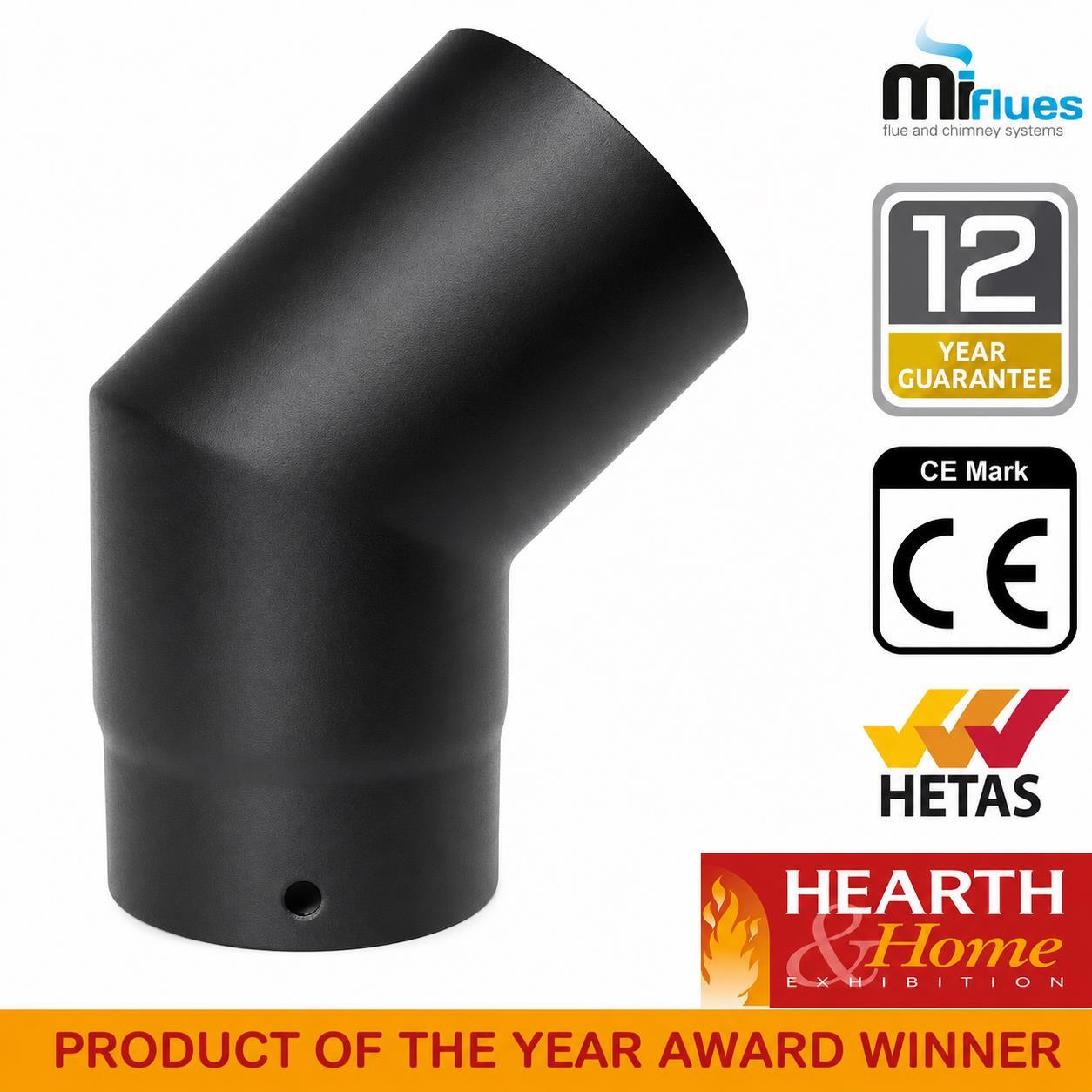 150mm Vitreous Enamel 45 Degree Elbow - Image 2