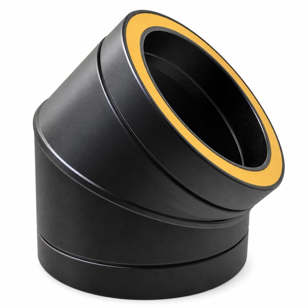TWPro 125mm 45° Twin Wall Bend | Black
