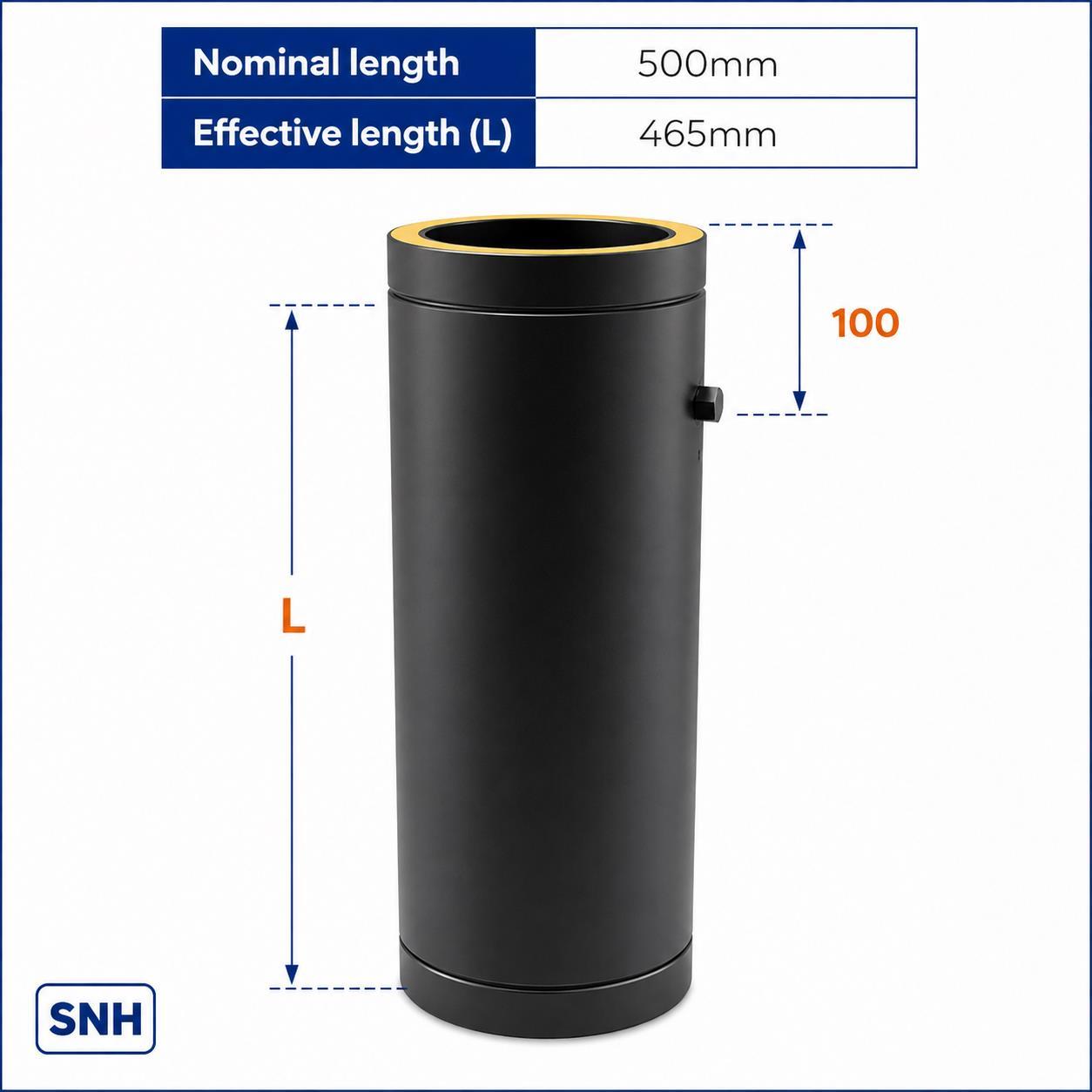 TWPro 125mm Twin Wall Insulated Testing Pipe 500mm Matt Black KW - Image 6