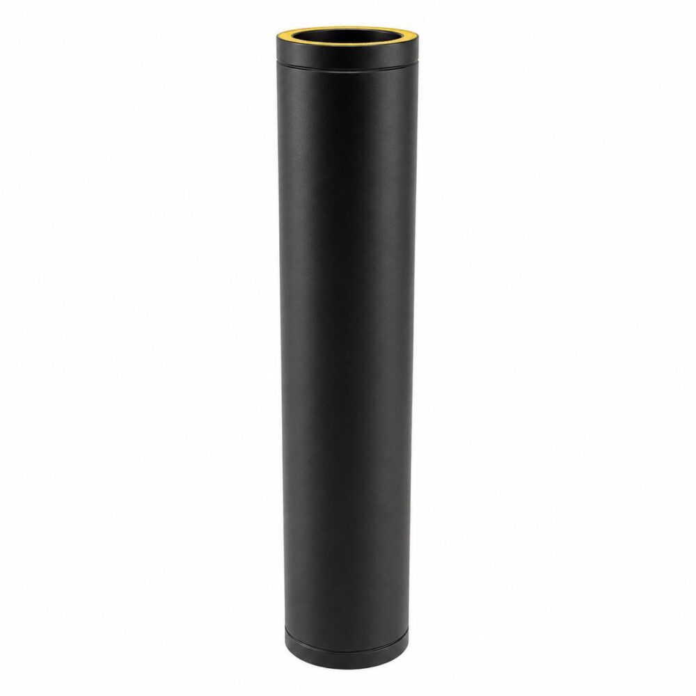 TWPro 125mm Twin Wall Pipe 1000mm Matt Black