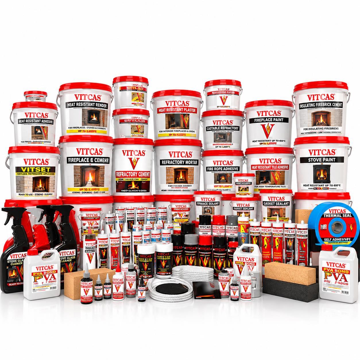 Vitcas Heat Resistant Tile Adhesive Grey 5Kg Ready Mixed - Image 5