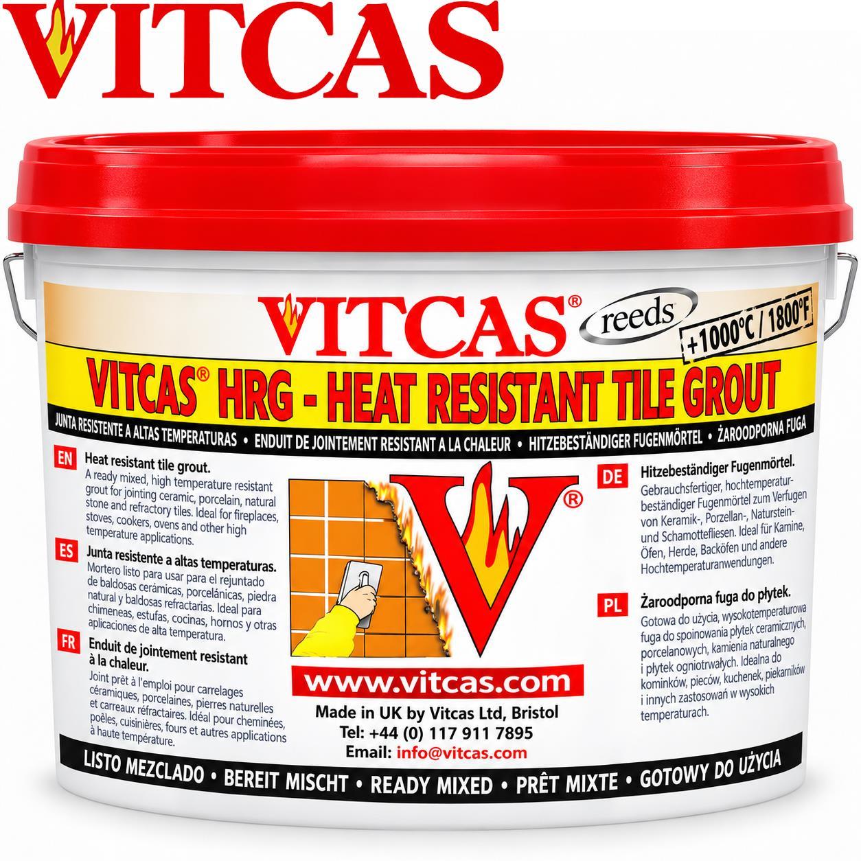 Vitcas HRG Heat Resistant Grout 2.5KG Grey - Image 2