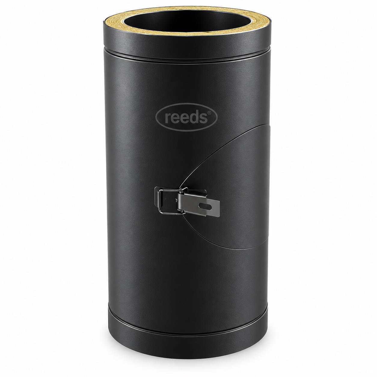 TWPro 125mmTwin Wall Insulated Pipe 500mm (non-condensing) Matt Black KW