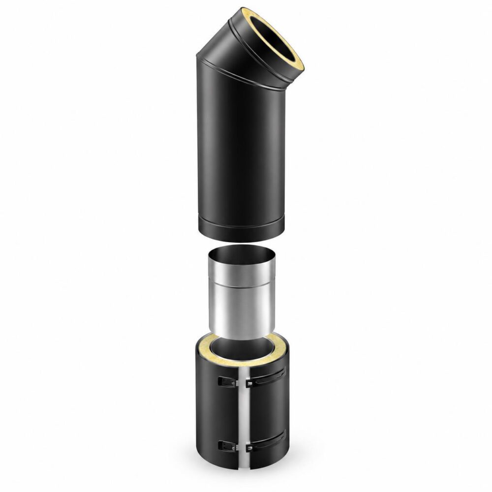 TWPro 125mm Connecting Pipe with 45° Bend