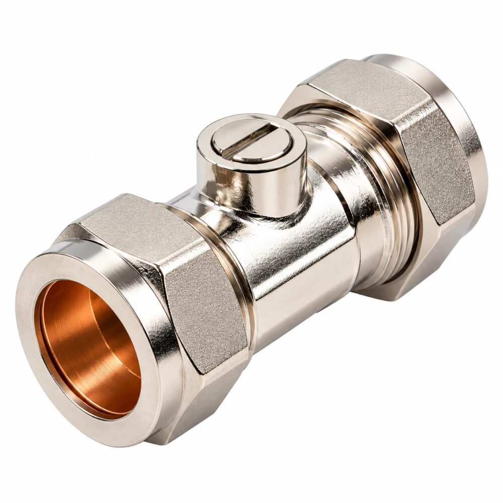 15mm chrome-plated isolation valve