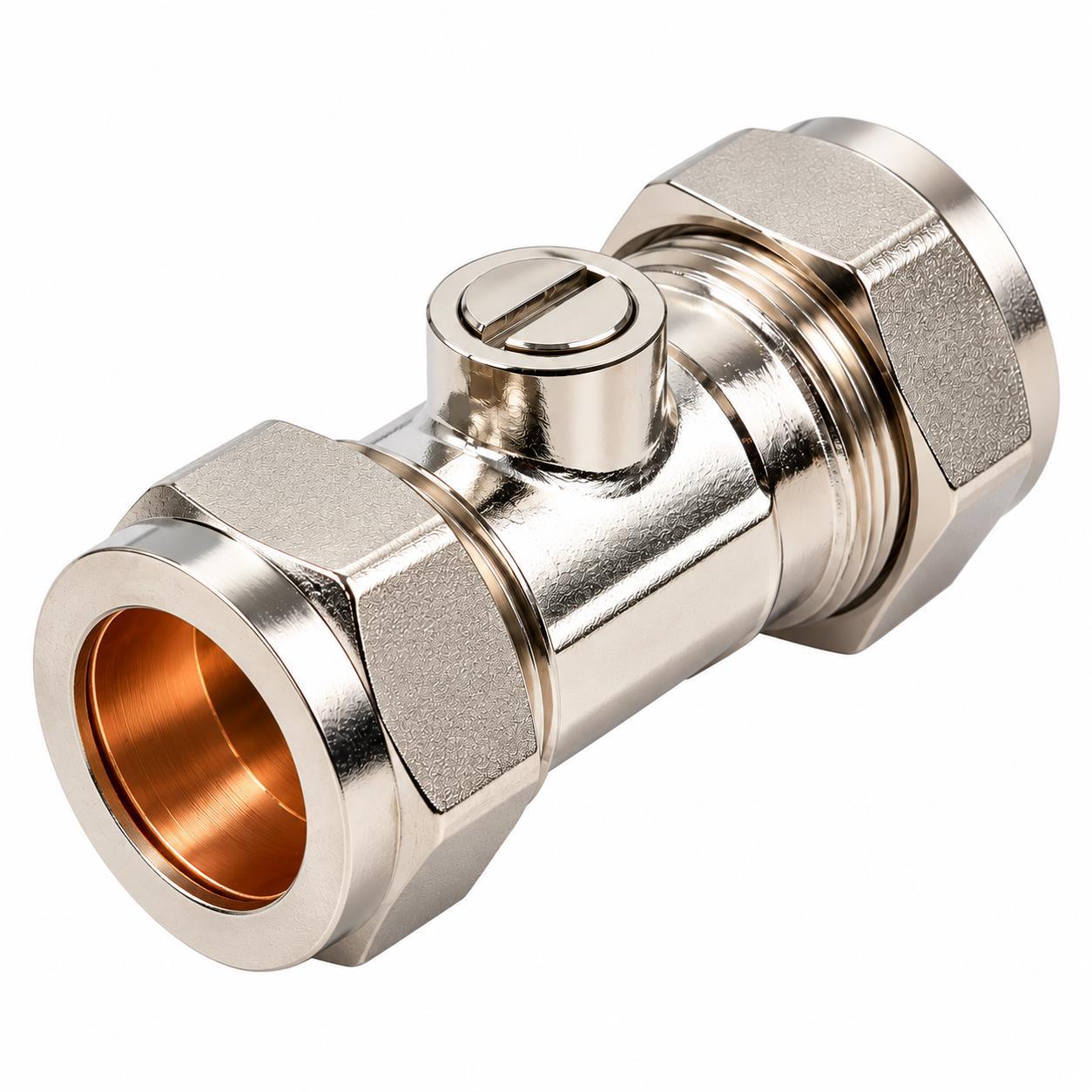15mm chrome-plated isolation valve