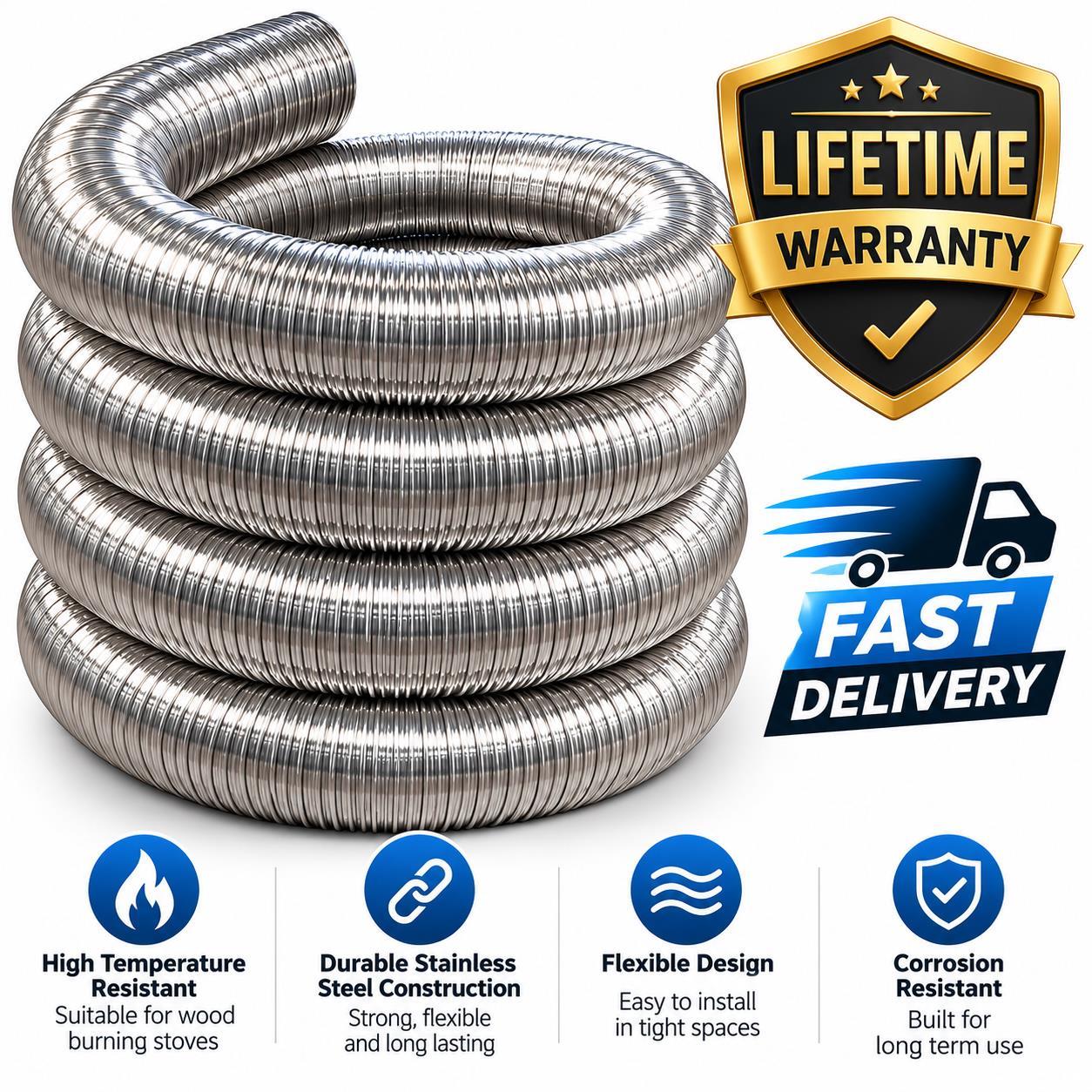 5 Inch Lifetime Flue Liner 904L - Image 4